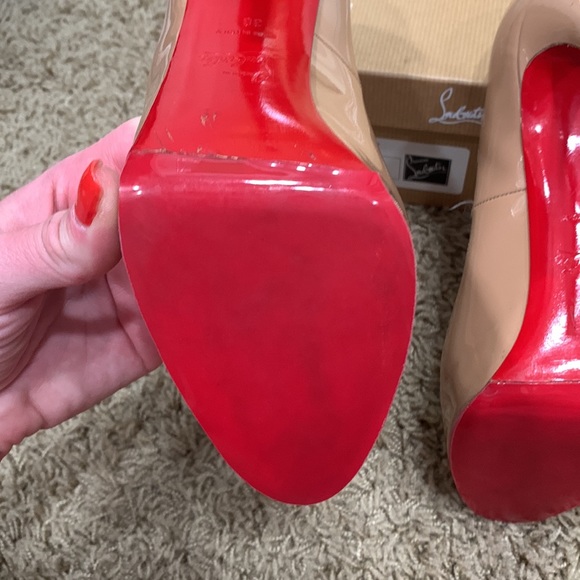 Christian Louboutin Very Prive 120 patent nude heels size 8/38 - Picture 5 of 10